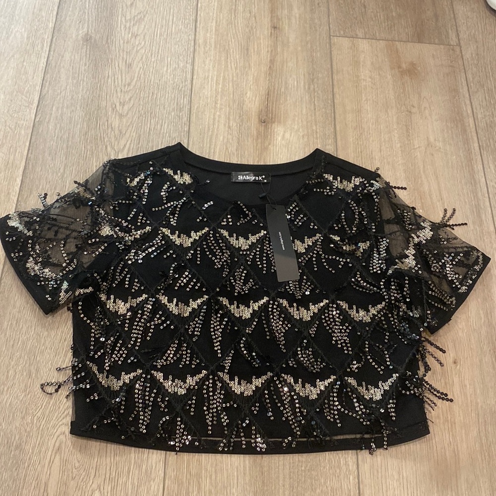 Sequin crop top